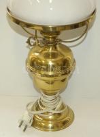 Nagyméretű réz Lüszter-lámpa üveg búrával 53cm magas