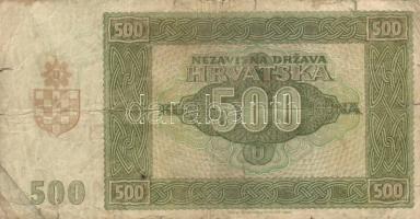 Horvátország 1941. 10K + 500K + 1000K + 1943. 5000K T:III,III-
Croatia 1941. 10 Kuna + 500 Kuna + 10...