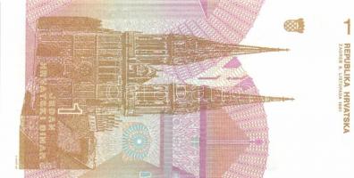 Horvátország 1991-93. 1D (2x) + 5D (2x) + 10D (2x) + 25D (2x) + 100D (2x) + 100.000D (2x) + 5K (2x) ...