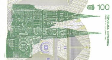 Horvátország 1991-93. 1D (2x) + 5D (2x) + 10D (2x) + 25D (2x) + 100D (2x) + 100.000D (2x) + 5K (2x) ...