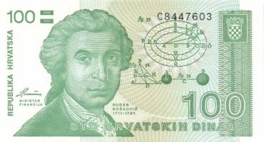 Horvátország 1991-93. 1D (2x) + 5D (2x) + 10D (2x) + 25D (2x) + 100D (2x) + 100.000D (2x) + 5K (2x) ...