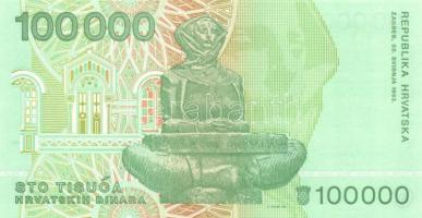 Horvátország 1991-93. 1D (2x) + 5D (2x) + 10D (2x) + 25D (2x) + 100D (2x) + 100.000D (2x) + 5K (2x) ...