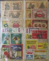 45db közepes és nagyméretű régi gyufacímke