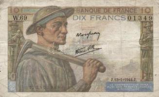 Franciaország 1941. 50Fr + 1943. 5Fr + 1944. 10Fr T:II-,III
France 1941. 50 Francs + 1943. 5 Francs ...