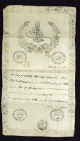 Díszes török okmány szignettával