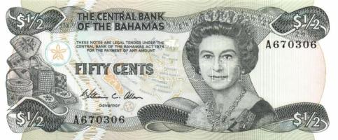 Bahama-szigetek 1974 (1984). 1/2$ T:I Bahamas 1974 (1984). 1/2 Dollar C:Unc