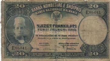 Albánia 1926. 5FA + 20 FA T:IV
Albania 1926. 5 Franka Ari + 20 Franka Ari C:G