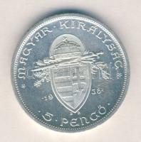 1938. 5P Ag "Szent István" T:2+