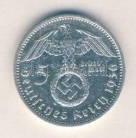Német 3. Birodalom 1936G 5M Ag "Hindenburg" T:2- German Third Reich 1936G 5 Marks Ag "Hindenburg" C:VF