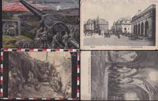 46 db I. világháborús képeslap, fotólap, sok francia