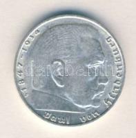 Német 3. Birodalom 1937F 2M Ag "Hindenburg" T:2
German Third Reich 1937F 2 Marks Ag "...