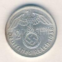 Német 3. Birodalom 1938D 2M Ag "Hindenburg" T:2- German Third Reich 1938D 2 Marks Ag "Hindenburg" C:VF
