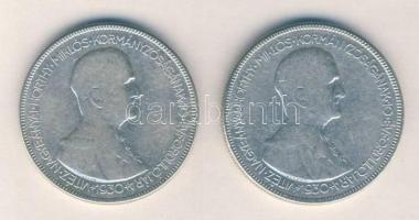 1930. 5P Ag "Horthy jobbra" (2x) T:3