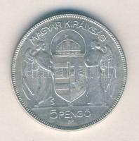 1930. 5P Ag "Horthy jobbra" T:2-