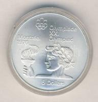 Kanada 1974. 5$ Ag "Montreali olimpia - Atléta fáklyával" T:1 Canada 1974. 5 Dollars Ag "Montreal Olympic games" C:Unc