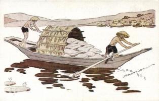 Indochinese barge, folklore