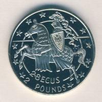 Gibraltár 1992. 2,8Ecu 2Ł "Lovag lóháton" T:BU Gibraltar 1992. 2,8 Ecus 2 Pounds "Knight on horseback" C:BU