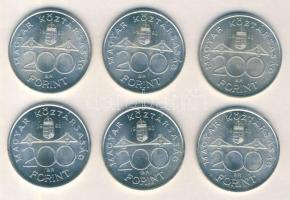 1993. 200Ft Ag "MNB" (6x) T:2