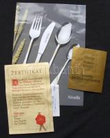 Nivella márkájú 12 személyes komplett evőeszközkészlet tálaló eszközökkel igényes számzáras táskában