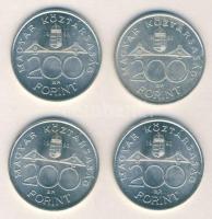 1993. 200Ft Ag "MNB" (4x) T:2