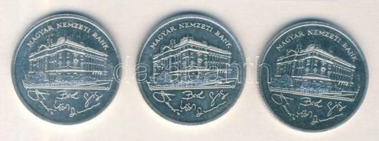 1992. 200Ft Ag "MNB" (3x) T:1-,2