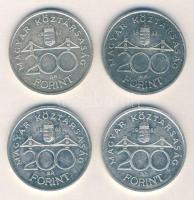 1992. 200Ft Ag "MNB" (4x) T:2