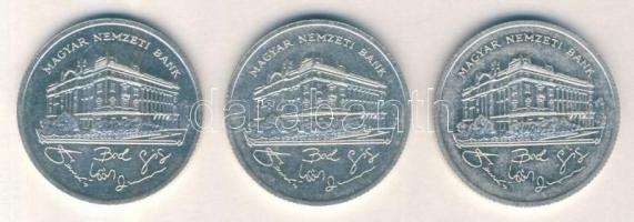 1992. 200Ft Ag "MNB" (3x) T:2