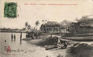 Indigenous houses in Annam, Tourane, folklore (EK)