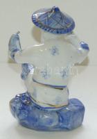 Kézzel festett sorszámozott jelzés nélküli porcelán kínai halász figura / Handpainted numbered china...