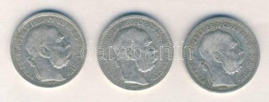 1893-94KB. 1K Ag (3x) T:3