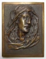 Fájdalmas Szűzanya réz dombormű 12x16cm