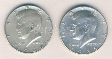 USA 1965-66. 1/2$ Ag "Kennedy" (2x) T:2,2-
USA 1965-66. 1/2 Dollar Ag "Kennedy" ...