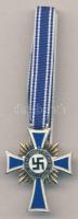 Német 3. Birodalom 1938. "Német Anyák Érdemkeresztje" ezüst fokozat gyűjtői replika T:1 German Third Reich 1938. "Cross of Honor of the German Mother" silver cross replica C:Unc