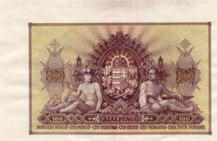 1943. "Szálasi" 100P jobb felső ívszéllel! T:I RR!!