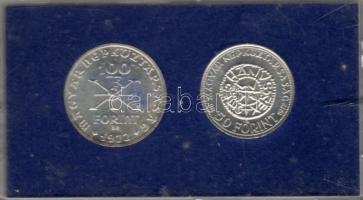 1972. "Szt. István" 50Ft + 100Ft sor ezüst eredeti díszdobozban T:BU