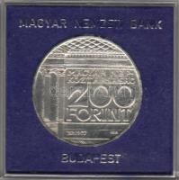 1977. "Magyar Nemzeti Múzeum" 200Ft ezüst tokban T:BU