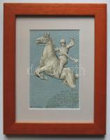 Jockey Emb. litho - fakeretben / in wooden frame