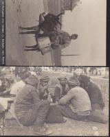 Bulgarian folklore, peasants, refugees - 2 postcards