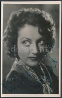 Lukács Margit fotólap a színásznő saját kezű aláírásával