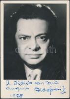 Aldo Fabrizi olasz színész dedikált fotója / Autograph photo of Aldo Fabrizi italian actor