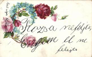 1899 Floral greeting card litho (EK)