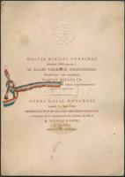 1930 Horthy Miklós kormányzóságának 10. évfordulóján tartott kormányzói díszelőadásra szóló meghivó és program