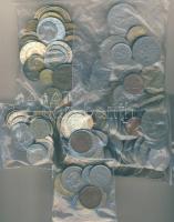 Vegyes fémpénz tétel, közte Románia, Magyarország, Belgium, Németország stb. pénzei, összesen 834g T:vegyes