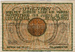 1918. Sopron 10f T:II/III
