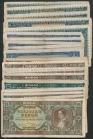 1945. 100.000P + 1.000.000P + 10.000.000P, összesen 59db T:vegyes