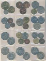 Vegyes világpénz gyűjtemény berakólapba rendezve, összesen 35db, közte érdekesebbek is T:vegyes