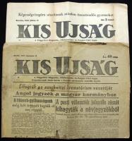 1945-1947 A kis újság 2 száma, benne Benes nyilatkozata és a kékcédulás választási csalásokról