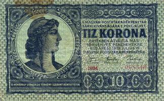 1919. 10K I.kiadás "Frigiai sapka" T:III foltos