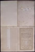 Lechner Tokaj és környéke vászon katonai térkép / Military plan on canvas 50x40 cm