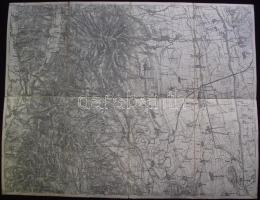 Lechner Tőketerebes és környéke vászon katonai térkép / Military plan on canvas 50x40 cm